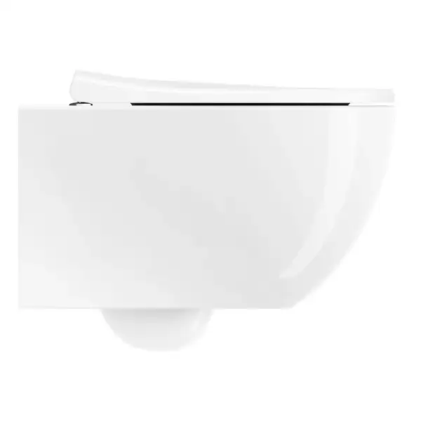 Унитаз подвесной NewFlush (безободковый) Catalano Italy с сиденьем Soft Close, белый матовый (1VS52RITBM+5ITSTFBM) фото 2 Aquada.com.ua