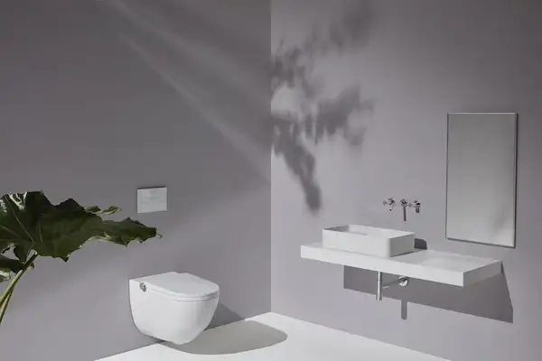 Унитаз-биде Rimless (безободковый) Laufen Cleanet Riva (сиденье в комплекте), белый матовый (820691.757.000.1) фото 3 Aquada.com.ua