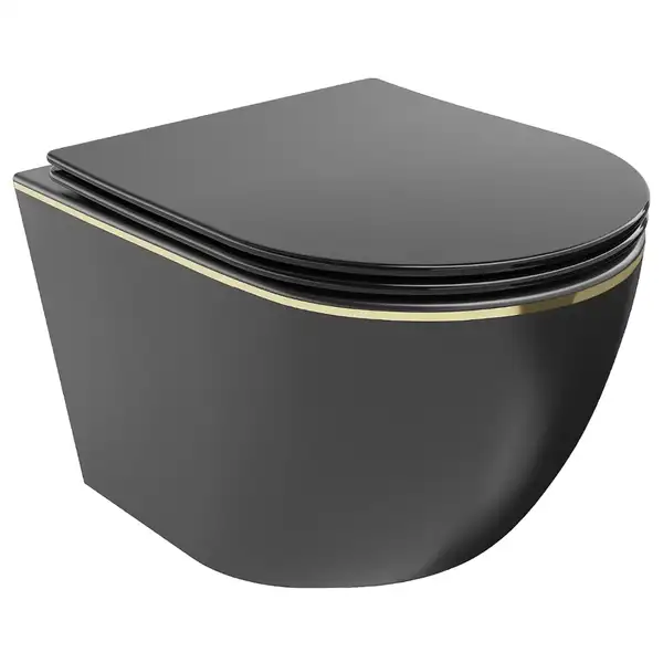 Подвесной унитаз MEXEN LENA BLACK MATT (MEX-30224075)