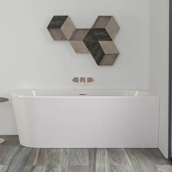 Ванна акрилова Knief FRESH WALL XS Corner Left 165х75, кутова, без г/м, щілинний перелив, білий глянець (100255L/010009106S) (100255L_010009106S)