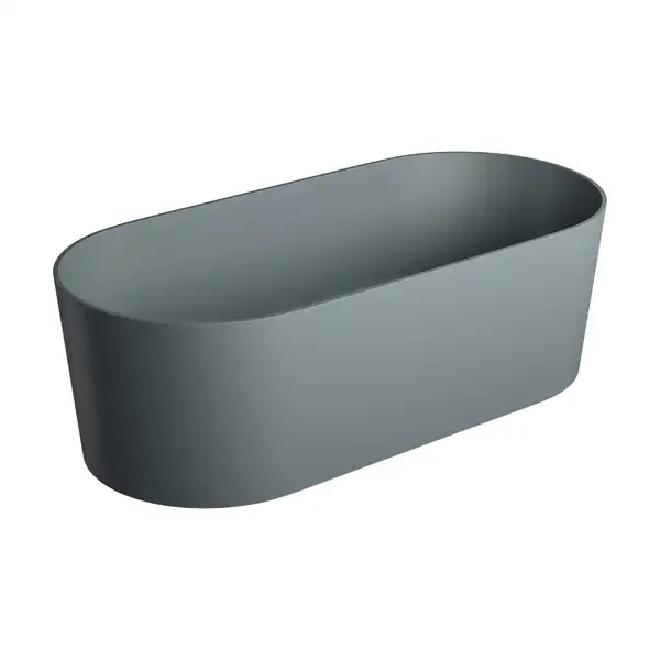 ванна кам'яна Omnires Ovo 160x75 овальна ash gray (OVOWWAG)