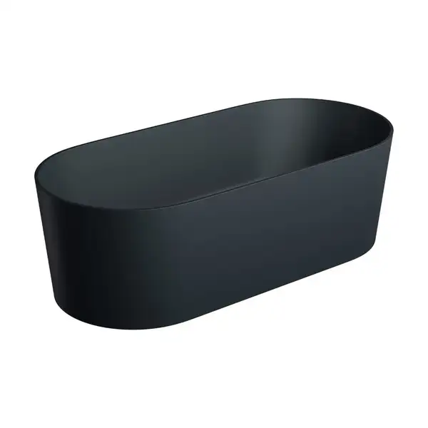 ванна кам'яна Omnires Ovo 160x75 овальна black lava (OVOWWBLV)