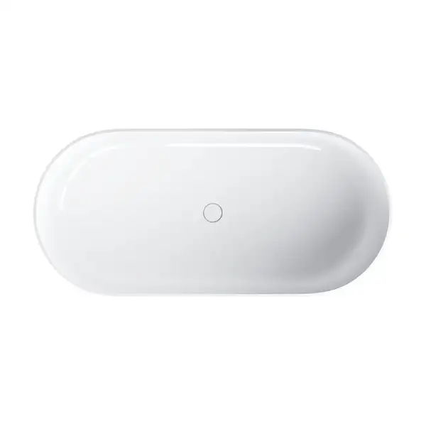 ванна кам'яна Omnires Ovo 160x75 овальна white (OVOWWBP)