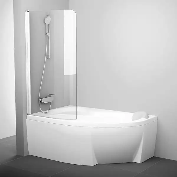 Шторка для ванни одноелементна CVSK1 ROSA 140-150 L Transparent, (7QLM0100Y1) RAVAK