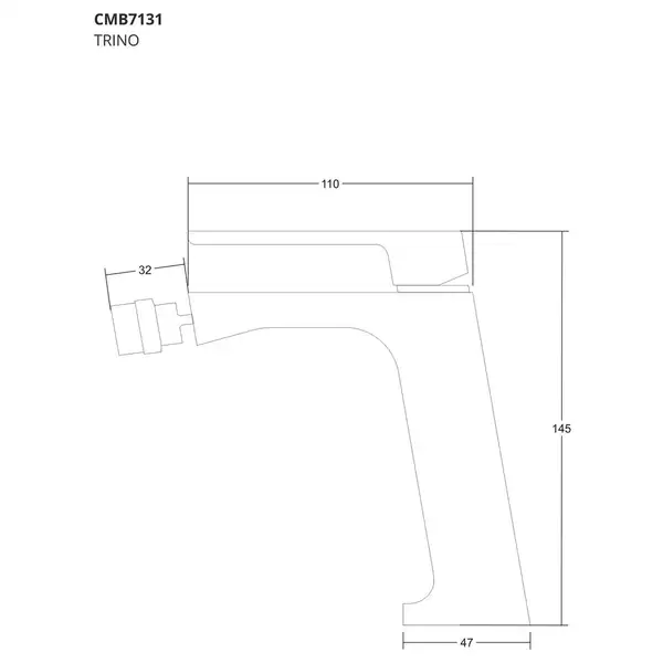 Corsan Trino Black Смеситель для биде, черный (CMB7131BL)