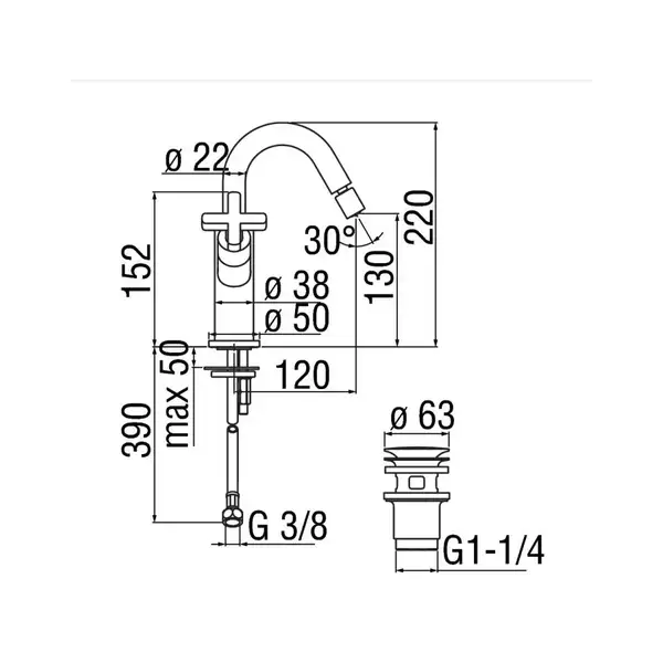 Змішувач для біде NOBILI LIRA LR116219/2CR  Nobili