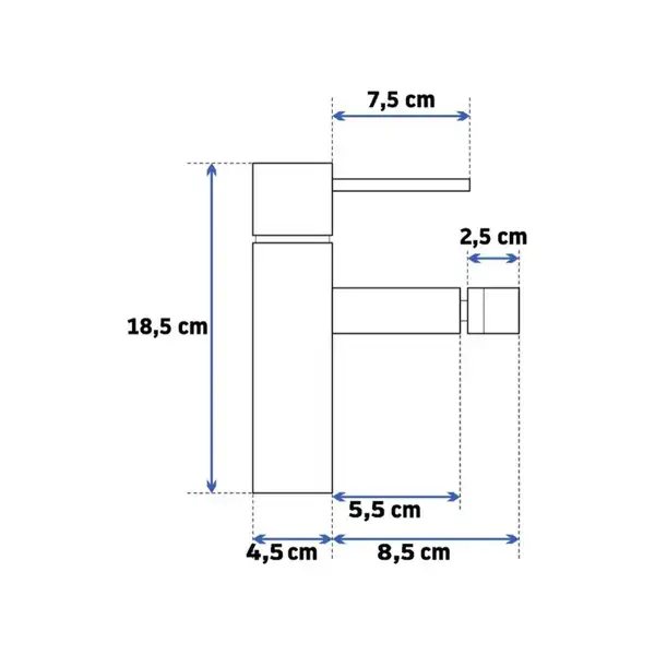 Смеситель для биде REA TESS BRUSHED GOLD матовое золото (REA-B7010)