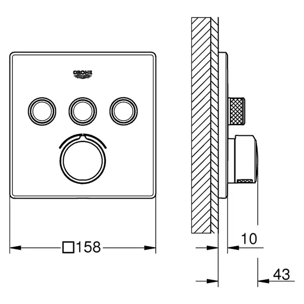 Змішувач для вбудованого монтажу Grohe SmartControl (29149000) Змішувач для вбудованого монтажу Grohe SmartControl (29149000)