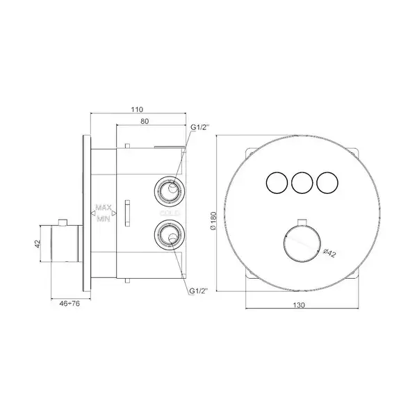 Paffoni Compact Box Термостат для душу, хром (CPT019CR)