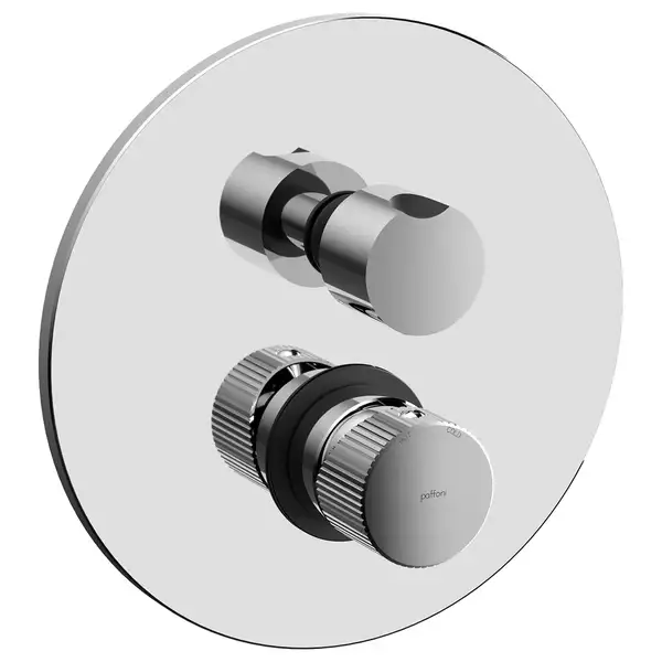 Смеситель для душа на 2 потребителя Paffoni Jo (цвет - чёрный матовый), в комплекте со скрытой частью (JO018NO)