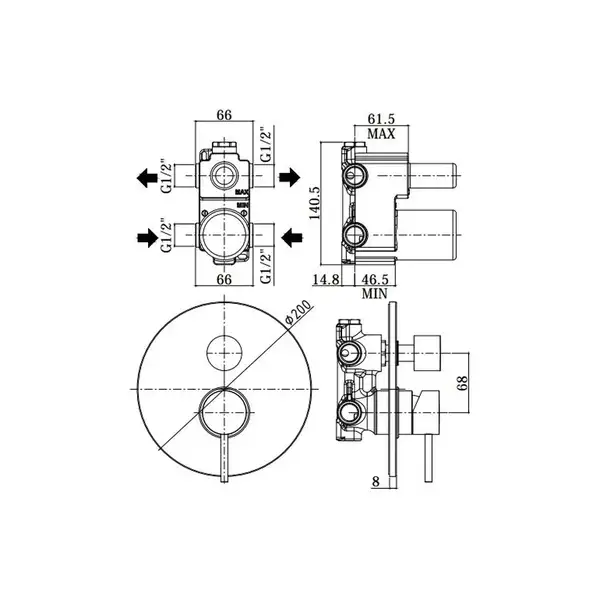 Paffoni Light Смеситель для душа, белый матовый (LIG019BO) Paffoni Light Смеситель для душа, белый матовый (LIG019BO)