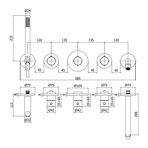 Paffoni Modular Box Термостат для душу/ванни, чорний (MDE001NO) Paffoni Modular Box Термостат для душу/ванни, чорний (MDE001NO)