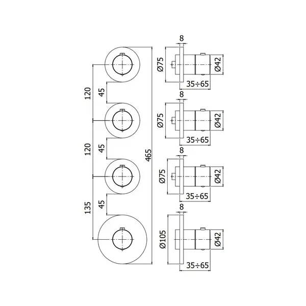 Paffoni Modular Box Термостат для душу/ванни, медове золото (MDE019HG) Paffoni Modular Box Термостат для душу/ванни, медове золото (MDE019HG)