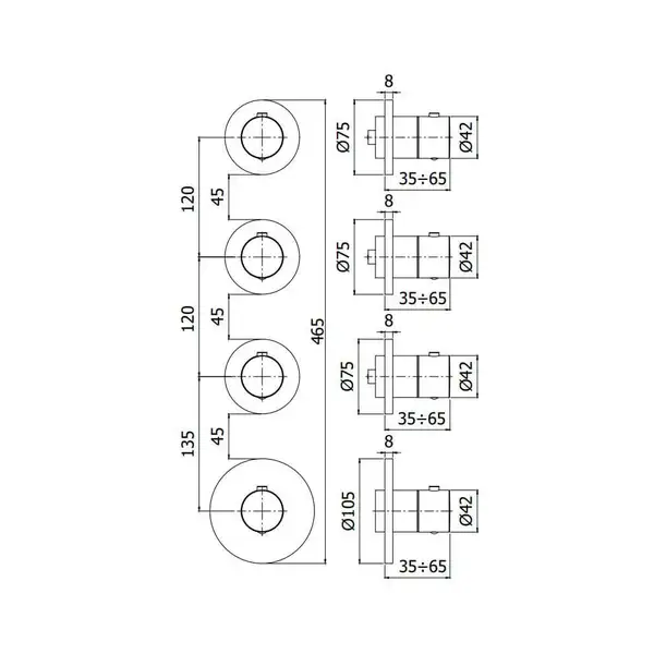 Paffoni Modular Box Термостат душ/ванна, матове золото (MDE019HGSP) Paffoni Modular Box Термостат душ/ванна, матове золото (MDE019HGSP)