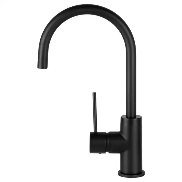 Смеситель для кухни Corsan LUGO BLACK MATT черный з подвижным носиком (CMB7522BL)