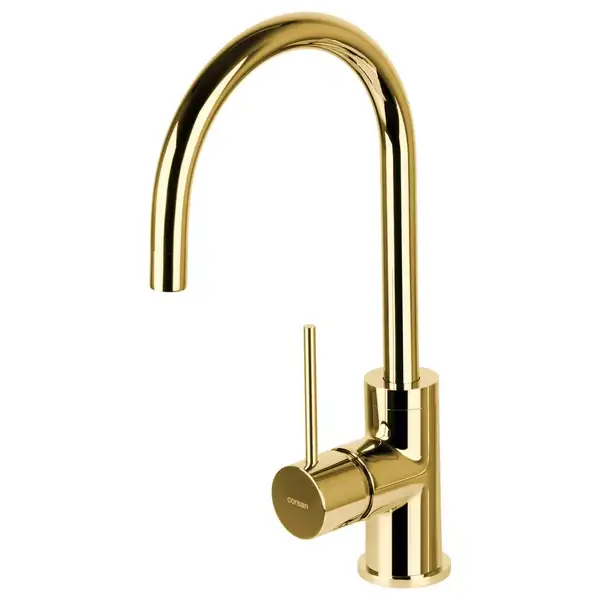 Смеситель для кухни Corsan LUGO GOLD золото з подвижным носиком (CMB7522GL) Смеситель для кухни Corsan LUGO GOLD золото з подвижным носиком (CMB7522GL)