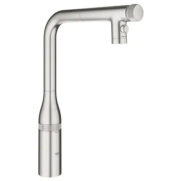 Змішувач для кухні Grohe Essence Smartcontrol з висувною лійкою, supersteel (31892DC0)