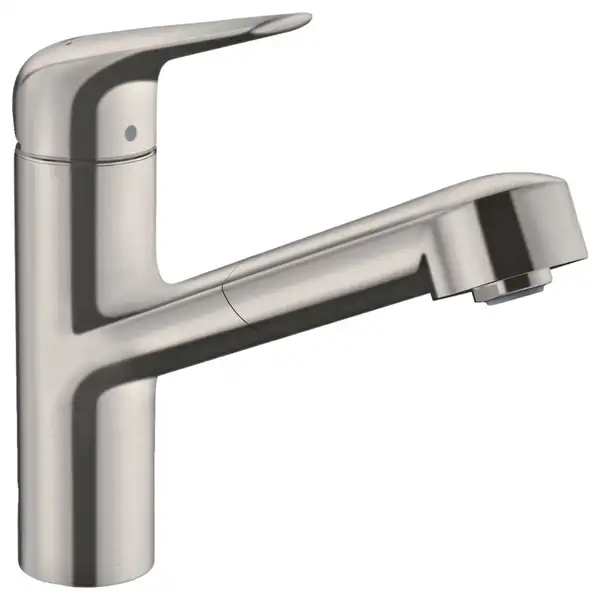 Кухонный смеситель 150, с вытяжным изливом, 1jet sBox Hansgrohe Focus M42 (цвет - сталь) 71829800
