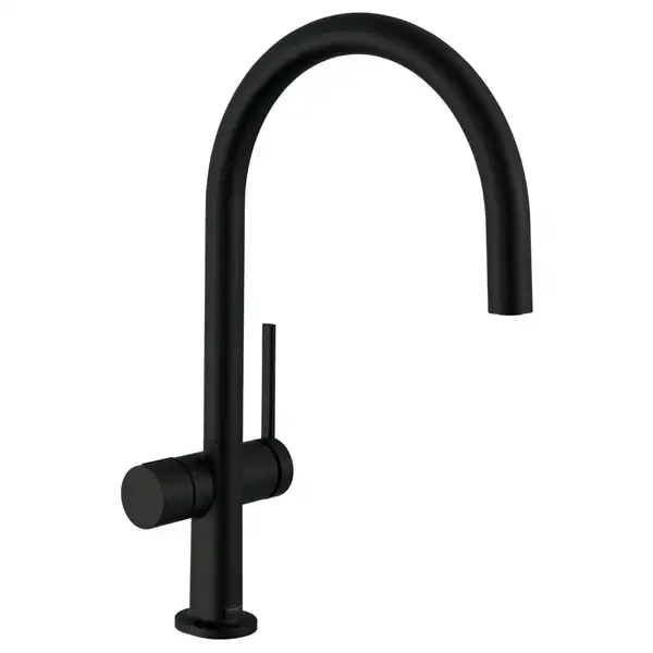 Кухонный смеситель 220, с запорным вентилем, 1jet Hansgrohe Talis M54 (цвет - чёрный матовый) 72805670