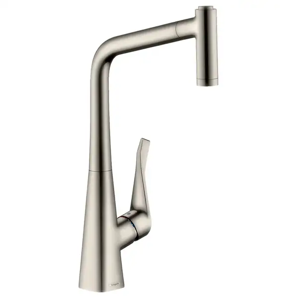 Смеситель для кухни 320 Hansgrohe Metris M71 2jet (цвет - сталь) 73801800