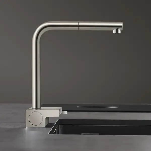 Змішувач для кухні Hansgrohe Aquno Select M81 250 2jet (колір - сталь), з витяжним душем  73836800