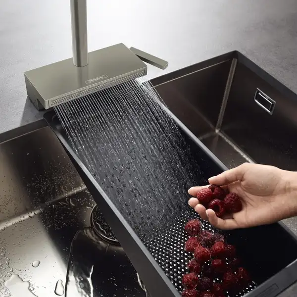 Змішувач для кухні Hansgrohe Aquno Select M81 250 2jet (колір - сталь), з витяжним душем  73836800