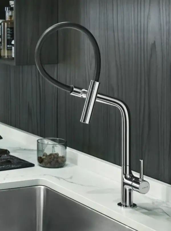 MP119400CR Змішувач кухонний Lamp, лійка з ручним душем на магніті, хром Nobili ІТАЛІЯ (MP119400CR)