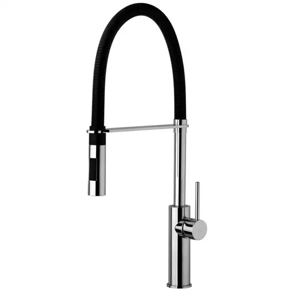 Змішувач для кухні Paffoni Light Professional з поворотним виливом, Mercury Grey (LIG179MGNO)