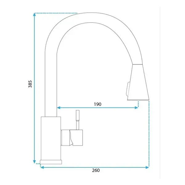 Смеситель для кухни REA CROSS BLACK черный (REA-B5309)
