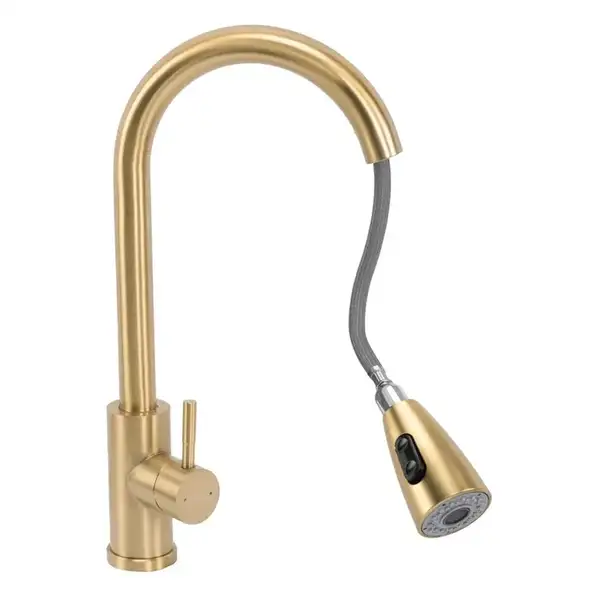 Смеситель для кухни REA CROSS BRUSHED GOLD матовое золото (REA-B5311)