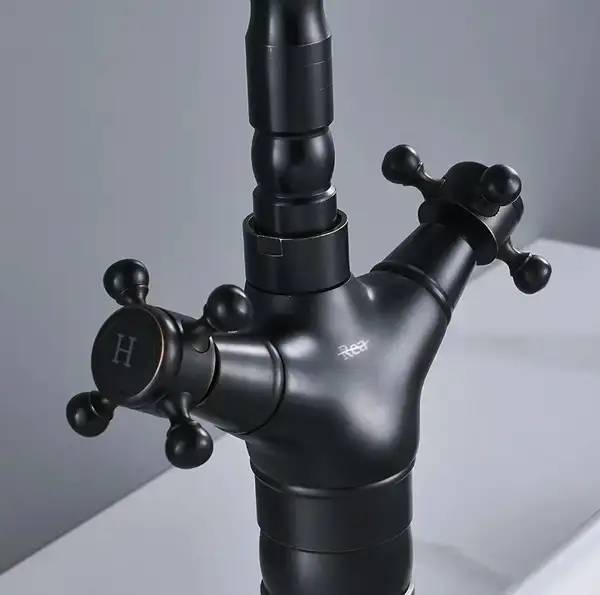 Смеситель для кухни REA RUSTICO BLACK черный (REA-B5520)