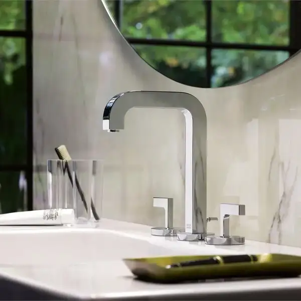 Змішувач для умивальника Axor Citterio 170/140 на 3 отвори, з донним клапаном, полірований чорний хром (39135330) Змішувач для умивальника Axor Citterio 170/140 на 3 отвори, з донним клапаном, полірований чорний хром (39135330)