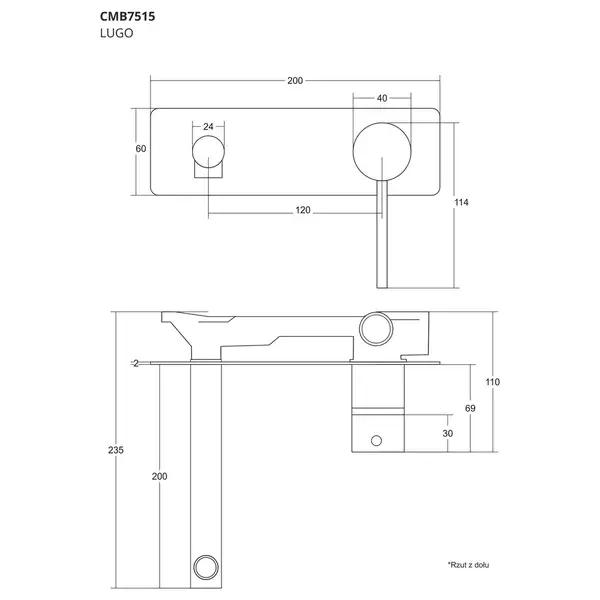 Corsan Lugo Смеситель для раковины, хром (CMB7515CH)