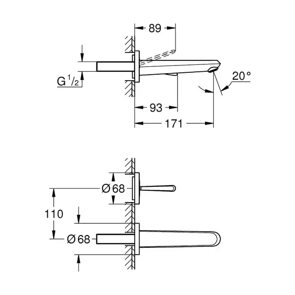 Змішувач для раковини на два отвори Grohe Eurodisc Joy M-size (19968000) Змішувач для раковини на два отвори Grohe Eurodisc Joy M-size (19968000)