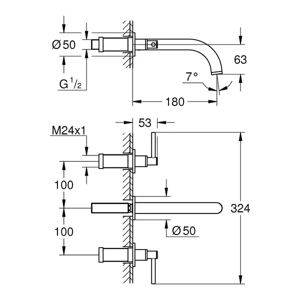 Змішувач для раковини Grohe Atrio S-Size (20169AL3)