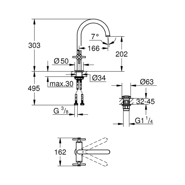 Змішувач для раковини Grohe Atrio L-Size (21019AL3)