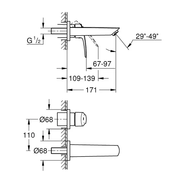 Grohe Eurosmart New Змішувач для раковини, хром (29337003)