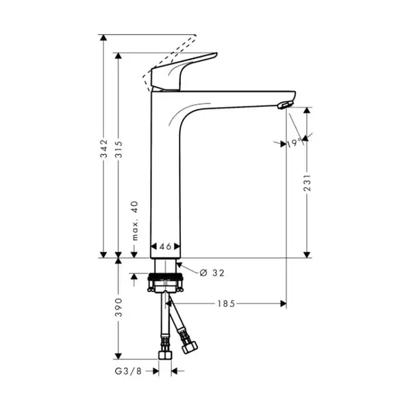 Hansgrohe Focus E 230 Змішувач для умивальника, хром (31532000) Hansgrohe Focus E 230 Змішувач для умивальника, хром (31532000)