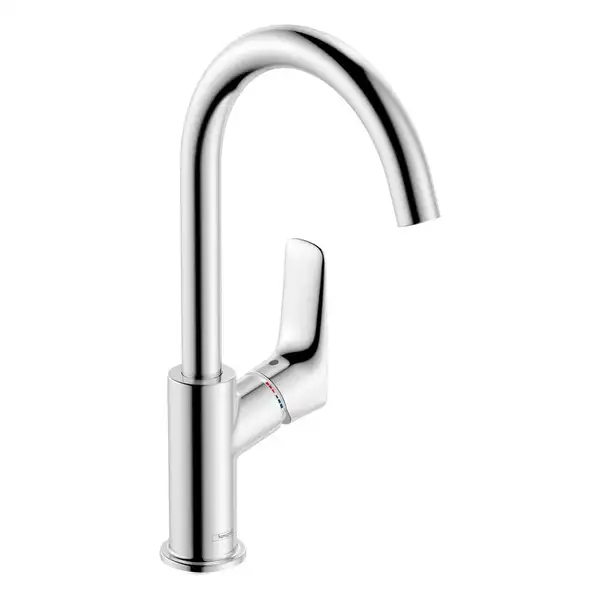 Смеситель для раковины 210, поворотный излив Hansgrohe Logis (цвет - хром), без донного клапана 71131000