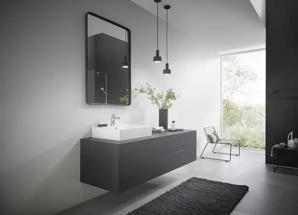Смеситель для раковины 100 Hansgrohe Logis (цвет - хром), с металлическим сливным гарнитуром 71171000