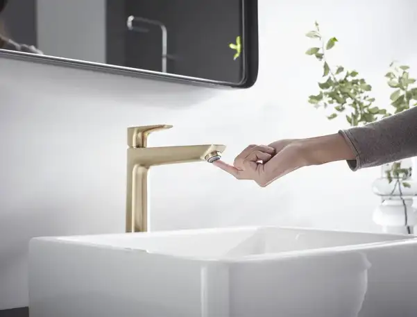 Смеситель для раковины высокий Hansgrohe Talis E (цвет - шлифованная бронза), без донного клапана 71717140