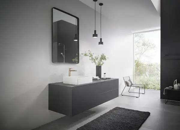 Смеситель для раковины высокий Hansgrohe Talis E (цвет - шлифованная бронза), без донного клапана 71717140