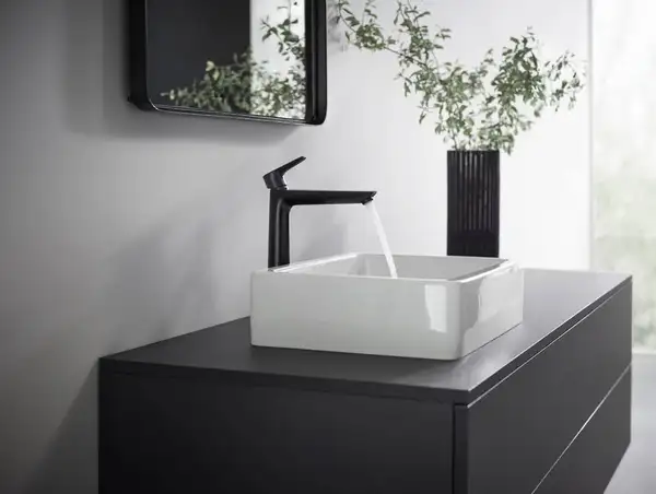 Змішувач для раковини високий Hansgrohe Talis E (колір - чорний матовий), без донного клапана 71717670 Змішувач для раковини високий Hansgrohe Talis E (колір - чорний матовий), без донного клапана 71717670