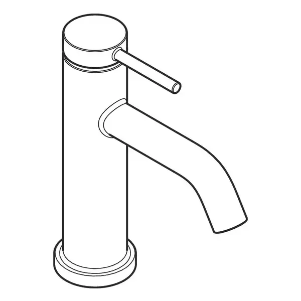 Смеситель для раковины 80 CoolStart Hansgrohe Tecturis S (цвет - матовоя бронза), без донного клапана 73301140