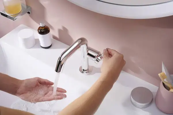 Смеситель для раковины 110 Fine CoolStart Hansgrohe Tecturis S (цвет - хром), без донного клапана 73321000