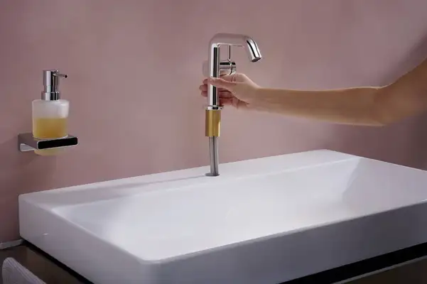 Смеситель для раковины 110 Fine CoolStart Hansgrohe Tecturis S (цвет - хром), без донного клапана 73321000