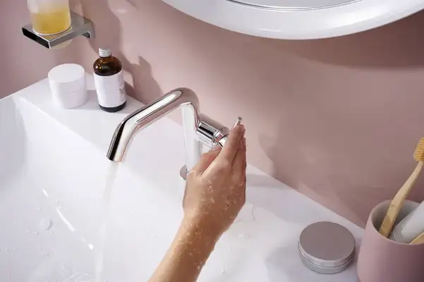 Смеситель для раковины 110 Fine CoolStart Hansgrohe Tecturis S (цвет - хром), без донного клапана 73321000