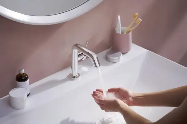 Смеситель для раковины 110 Fine CoolStart Hansgrohe Tecturis S (цвет - хром), без донного клапана 73321000