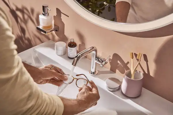 Смеситель для раковины 110 Fine CoolStart Hansgrohe Tecturis S (цвет - хром), без донного клапана 73321000