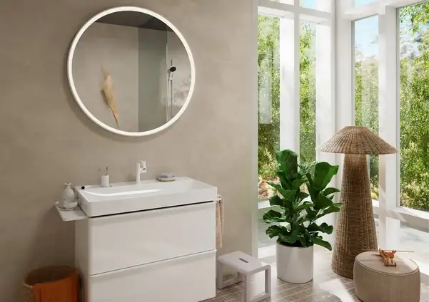 Смеситель для раковины 110 Fine CoolStart Hansgrohe Tecturis S (цвет - белый матовый), с донным клапаном 73323700